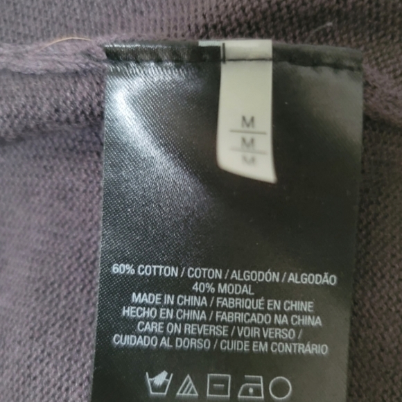 Tahari Charcoal Gray Gunther Dolman Sleeve Cotton Blend Cardigan Size Medium - Picture 15 of 15